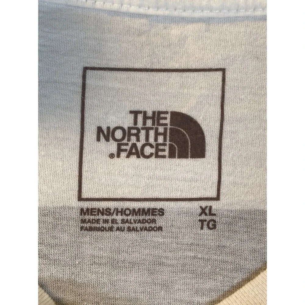 The North Face Shirt Men's XL White Crew Neck Long Sleeve Graphic Tee Cotton